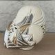 Ceramic owl by Rosa Rinconada, gold and platinum.