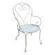 Fauteuil de jardin en fer forgé blanc