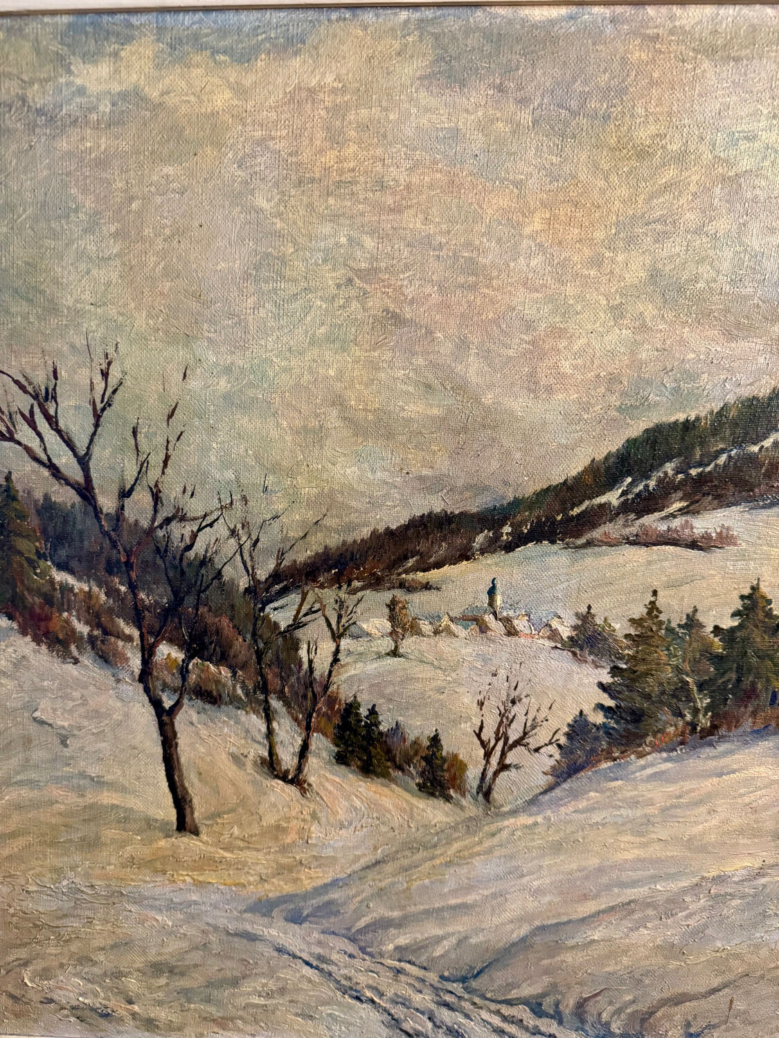 Winter Mountain Painting