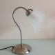 Bedside lamp in metal and frosted glass art deco style