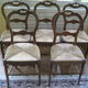 Table Louis Philippe et 4 chaises paillées noyer