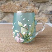 Tasse/choppe en verre émaillé