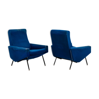 Paire de fauteuils "Troïka" design Paul Geoffroy, éditions Airborne, années 1960