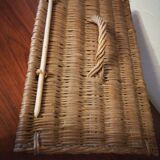 Small wicker suitcase basket 1900