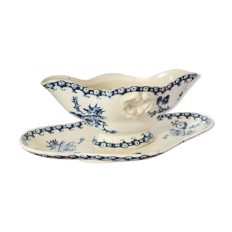 Sausage pattern Thistles - Opaque porcelain of Gien