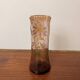 Antique Legras vase – Brown smoked glass with gilded floral enamel – Art Nouveau
