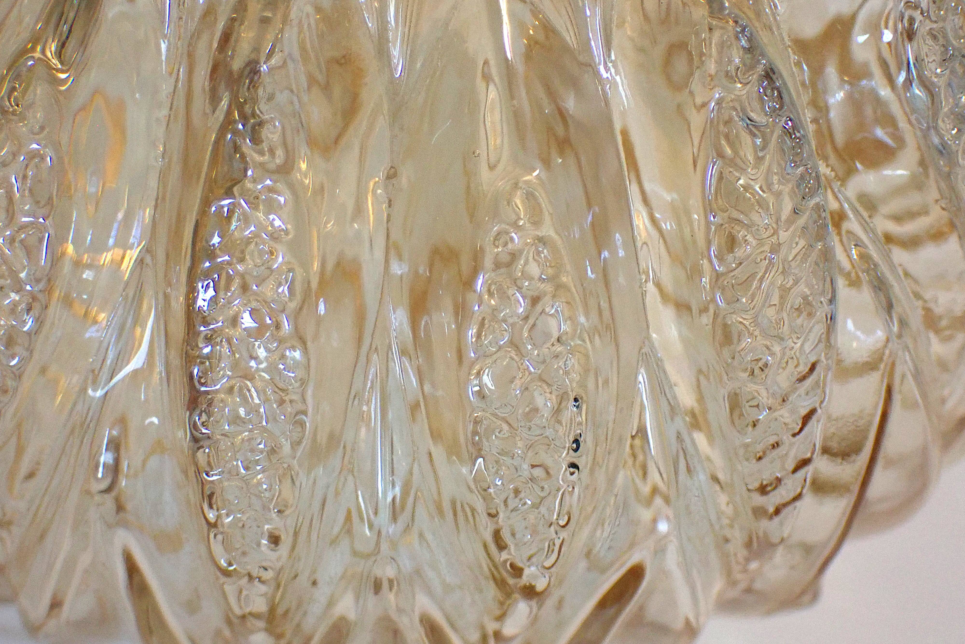 Pair of vintage globes for lighting - amber glass