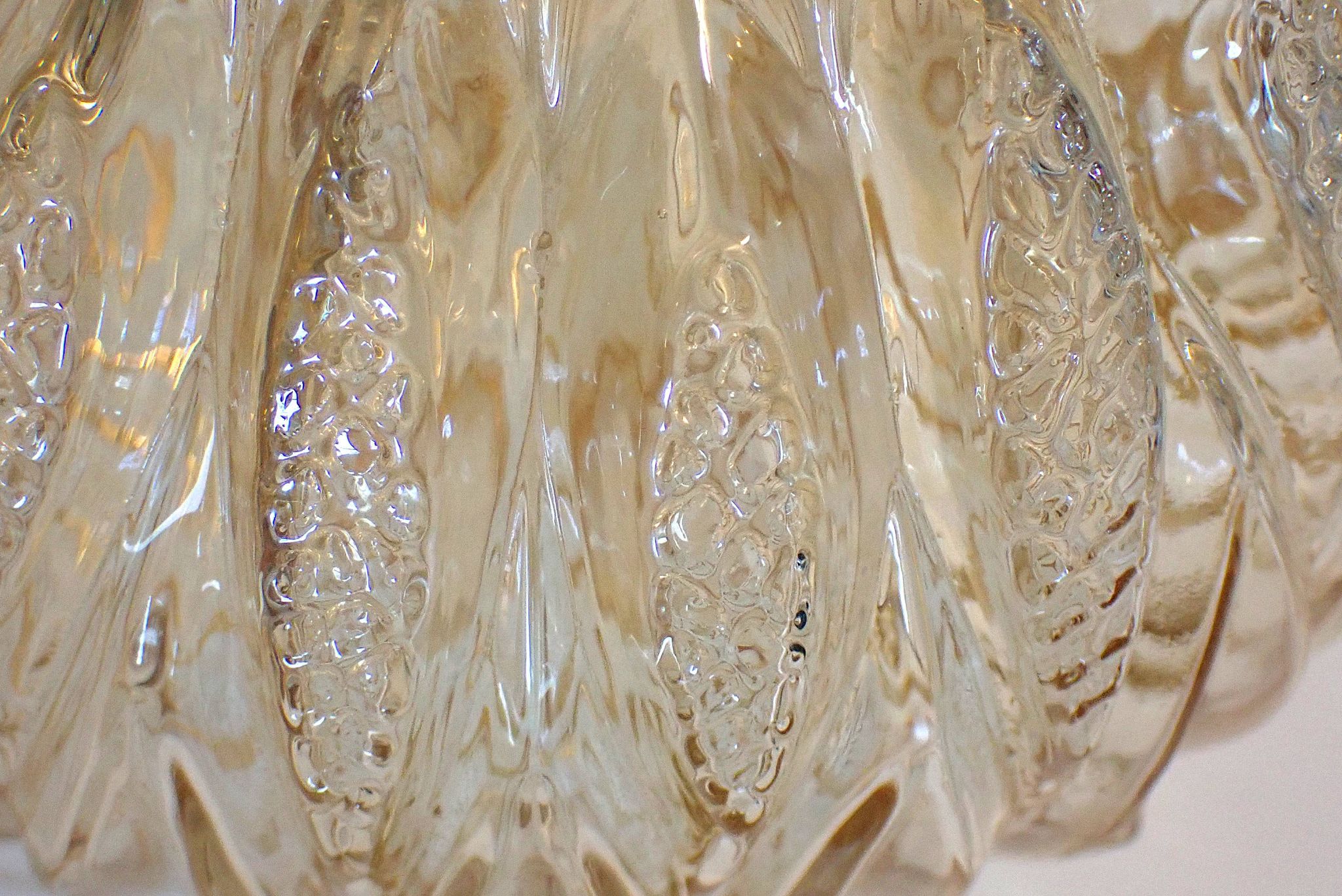 Pair of vintage globes for lighting - amber glass
