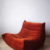 Set of Togo lounge chair and pouf by Michel Ducaroy for Ligne Roset, 1973