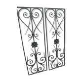 Wrought iron grid pair