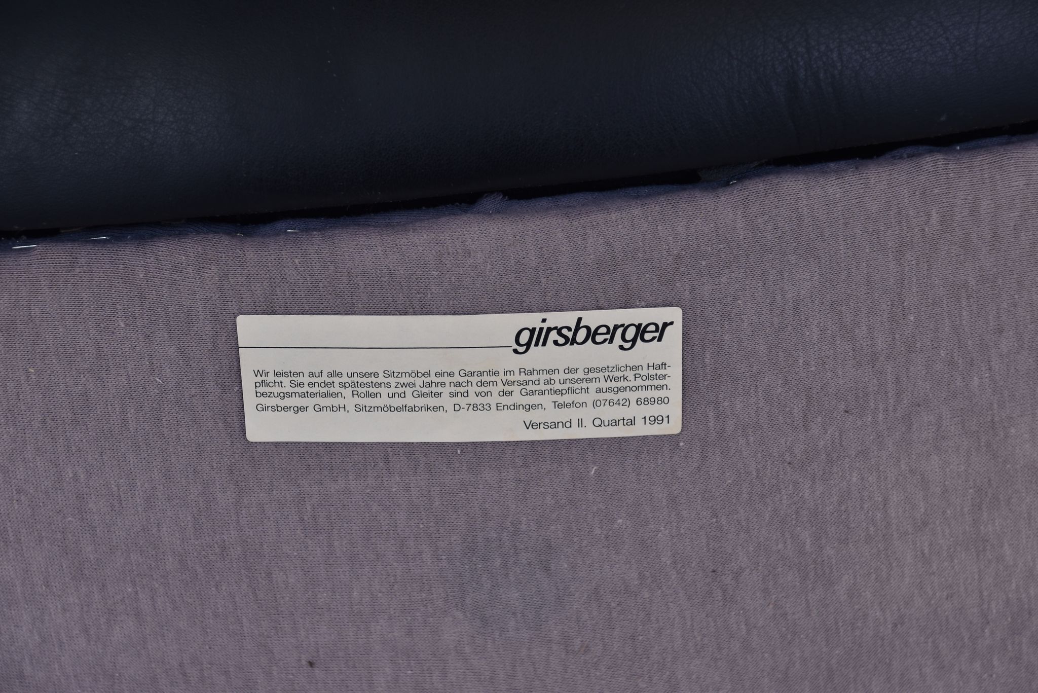 Vintage leather and chrome eurochair lounge chairs by Girsberger, 1970s