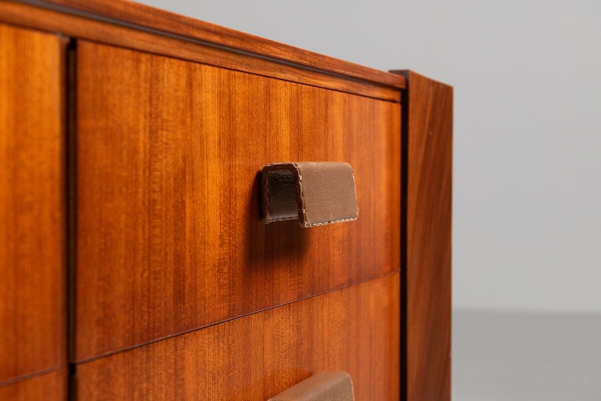 Italian sideboard or chest of drawers in teak Italy 1960