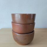 Lot de 3 bols en grès artisanal