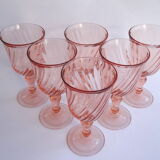 6 Luminarc Rosaline red wine glasses