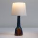 Danish Modern Blue and Brown Ceramic Table Lamp by E. Johansen for Søholm, 1960s