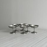 6 stainless steel footed bowls