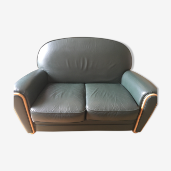 Sofa club 2 places english green leather