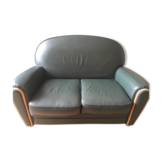 Sofa club 2 places english green leather