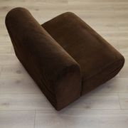 Brown armchair, Italian design, 1970s, made in Italy