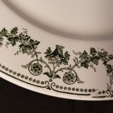 Set of 4 antique flat plates in half-porcelain from Badonviller