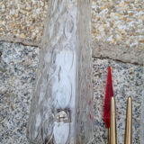 Pair of double fire wall lamps, vintage, 50/60s