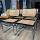 4 Cesca B32 chairs by Marcel Breuer