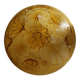 Verlys cup Water lily flowers amber molded pressed glass 60s