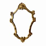 Vintage wall mirror in gold plaster - rococo style