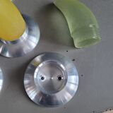 6 vintage horn coat hooks in resin and aluminium