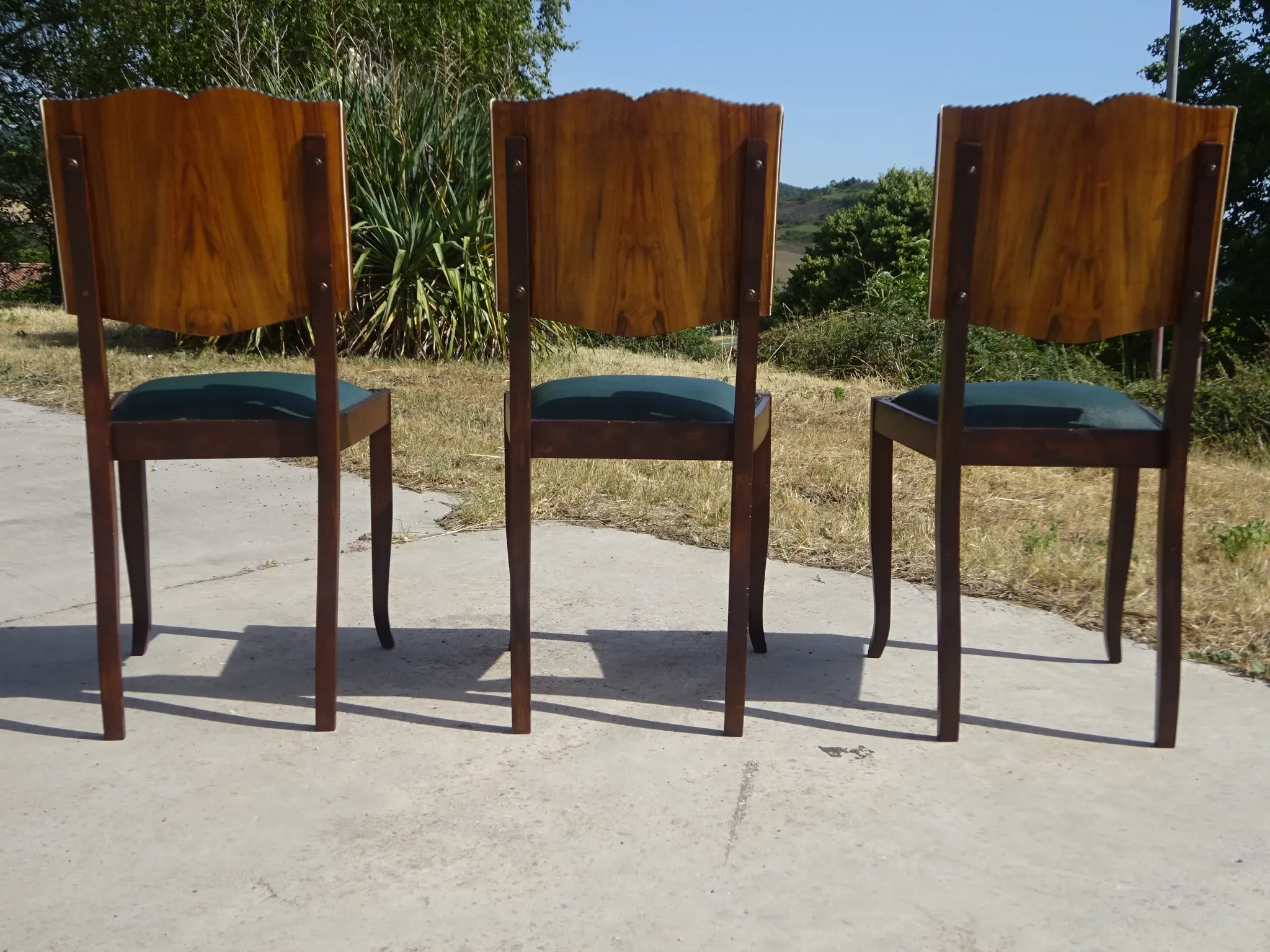 Chaises Art Déco restaurées, lot de 6