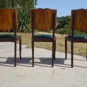 Chaises Art Déco restaurées, lot de 6