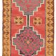 Turkish Handwoven Vintage Herki Kilim 98 cm x 326 cm