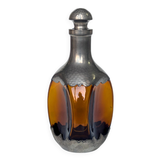 Décanteur, carafe, bouteille ambrée - étain, Verre - ZEISTER PEWTER
