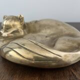 bronze cat emptier from the 1930s
