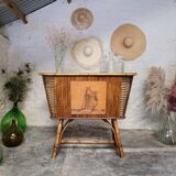 Bamboo and rattan bar 50s-60s