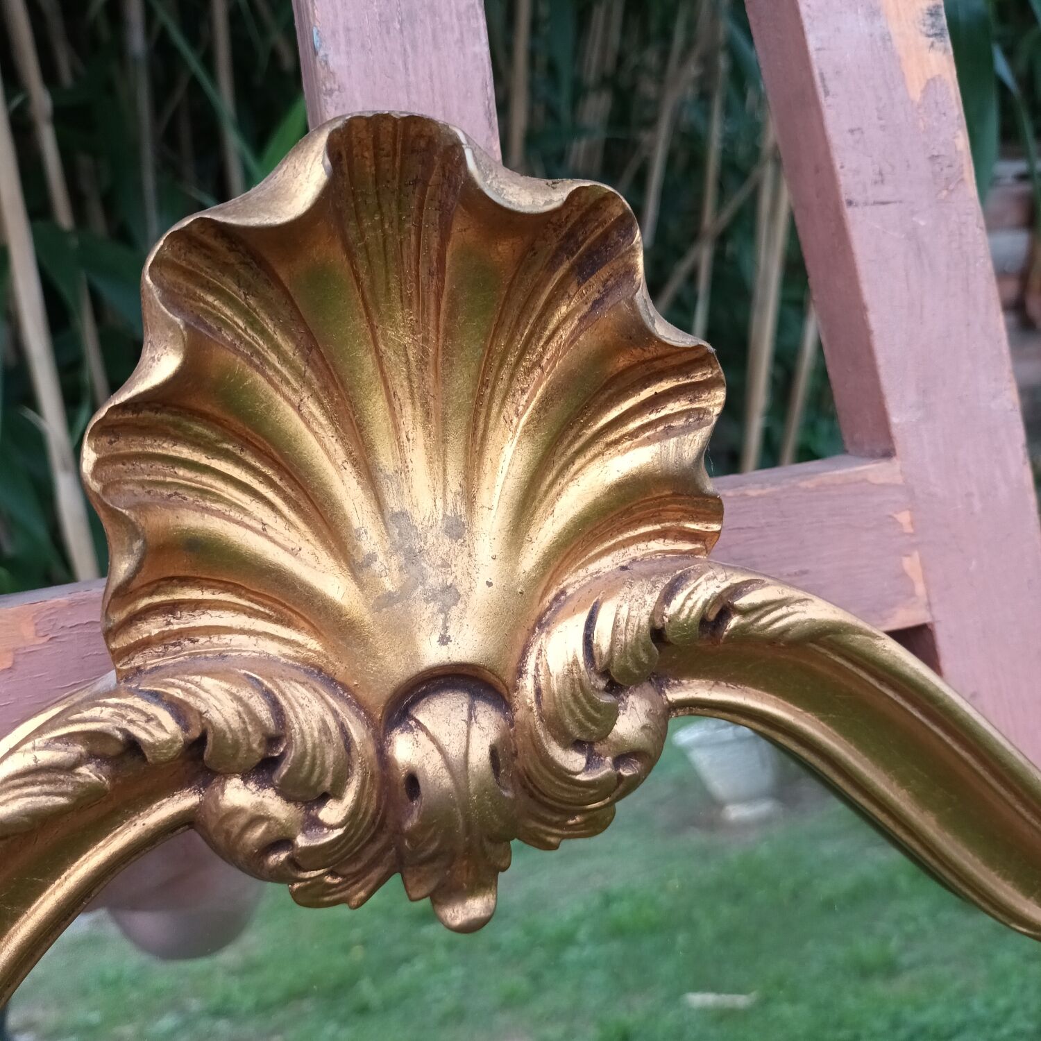 Golden baroque mirror