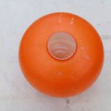 Vintage Opaline Orange and White Pendant Light