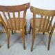 Lot de 4 chaise de bistrot en bois vintage