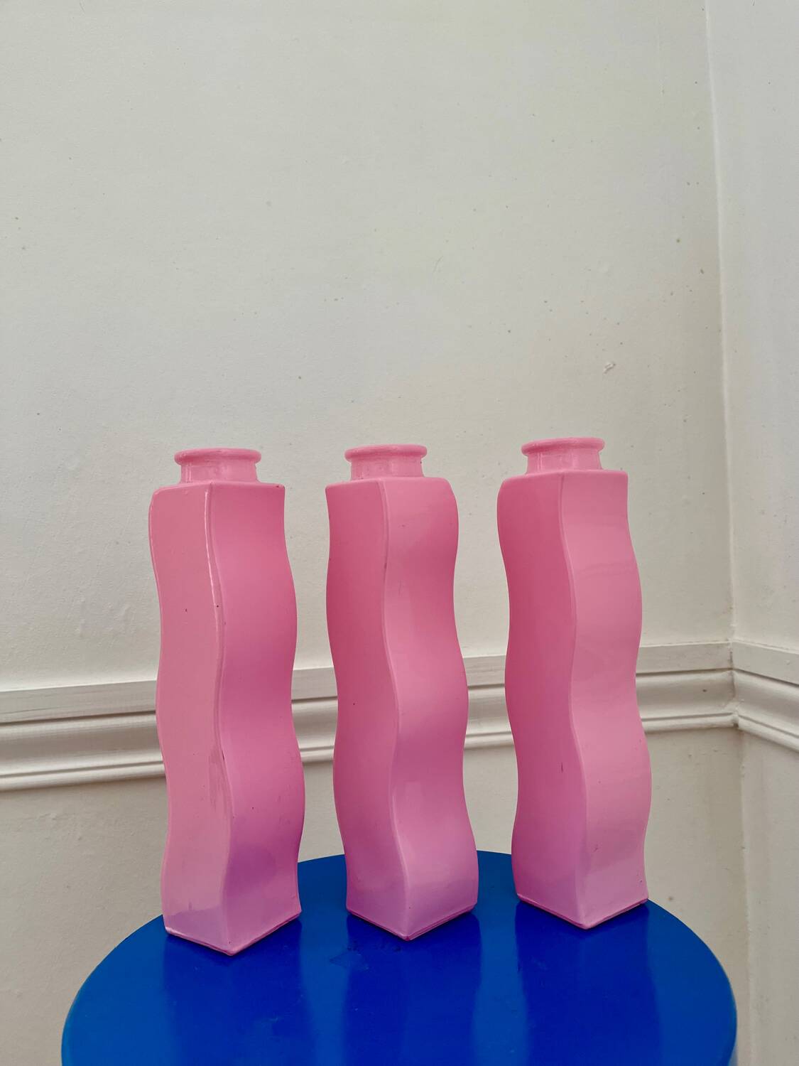 IKEA pink soliflore vases