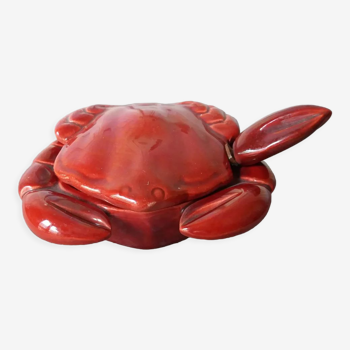 Vintage ceramic crab shape butter dish