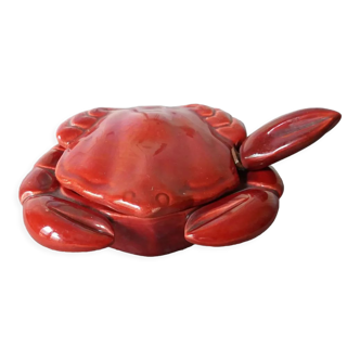 Vintage ceramic crab shape butter dish