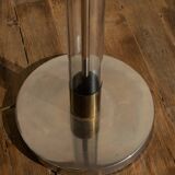 Rolf faschian floor lamp in plexiglass, brass and chrome metal