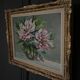 Oil on canvas still life by M. Marrois bouquet of flowers