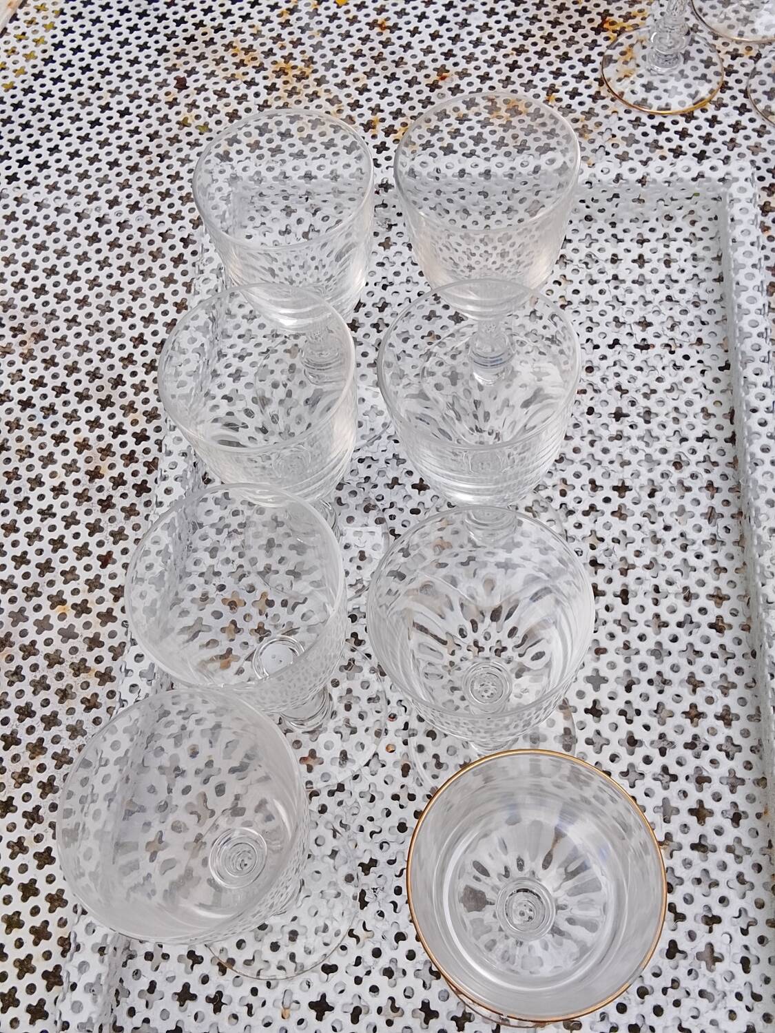Set of 27 Saint Louis crystal glasses