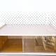 Pink glass wall bookcase, 1960
