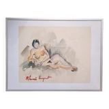 Watercolor "Nude Woman" by Rémi Leyrat