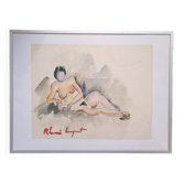 Watercolor "Nude Woman" by Rémi Leyrat