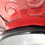 Art deco violet glass centerpiece, Le Verre Francais, Charles Schneider, France, 1930s