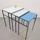 Vintage Mimi Nesting Tables in Metal and Teak by Formica, 1960s, Set of 3