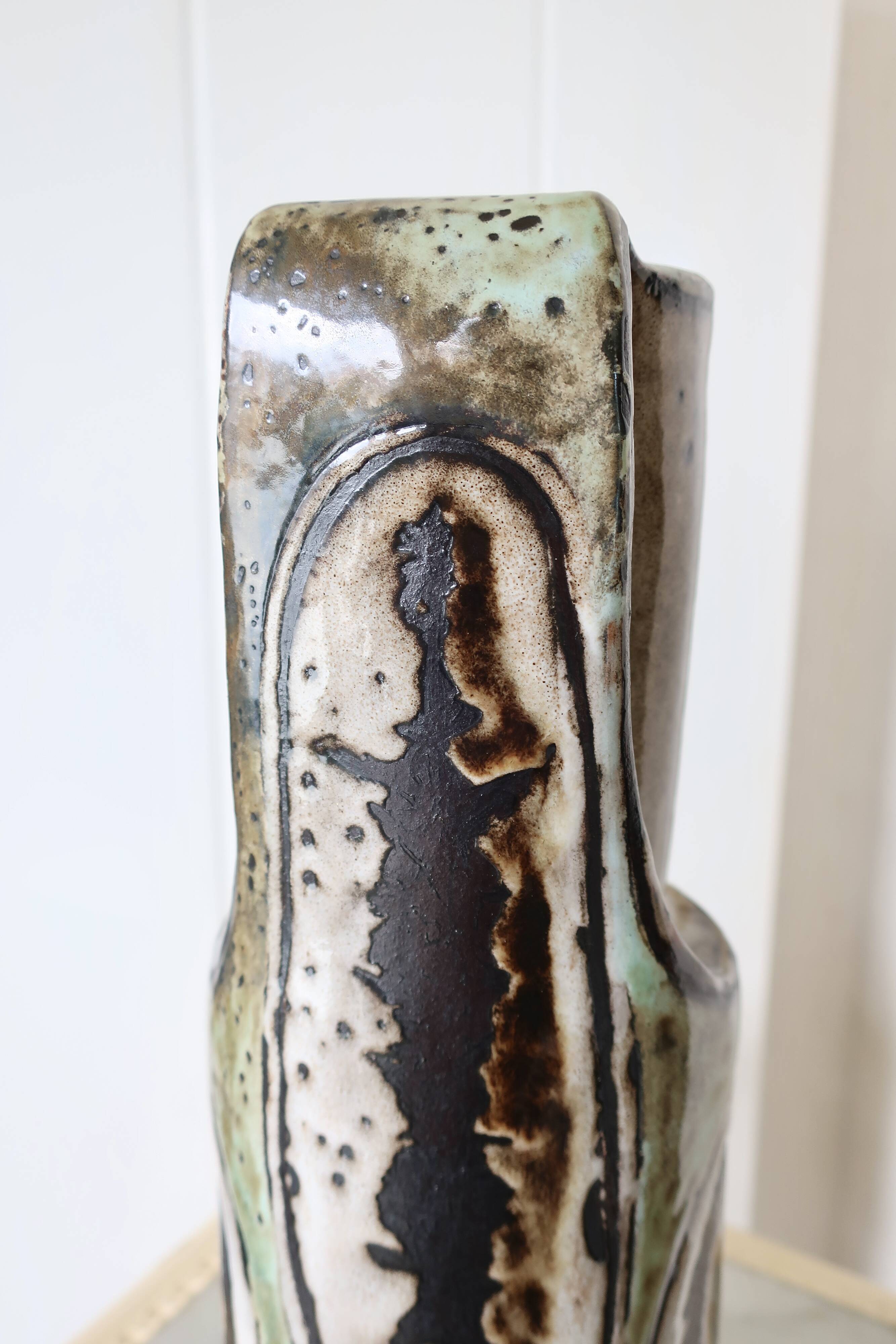 Paul Quéré & Ariane Mathieu Rare Zoomorphic Pitcher Signed, Dated, Numbered 3 out of 20